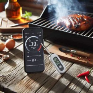 Temperature probe for checking food temperature