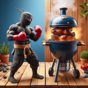 Ninja smoker against traditional grill