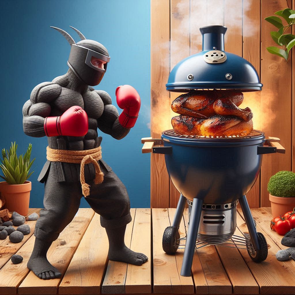 Ninja smoker against traditional grill 